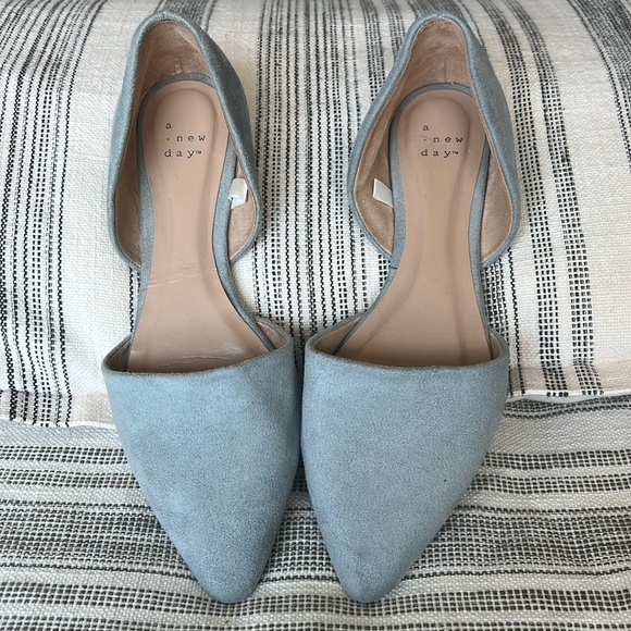 a new day Shoes - Blue Suede Flats